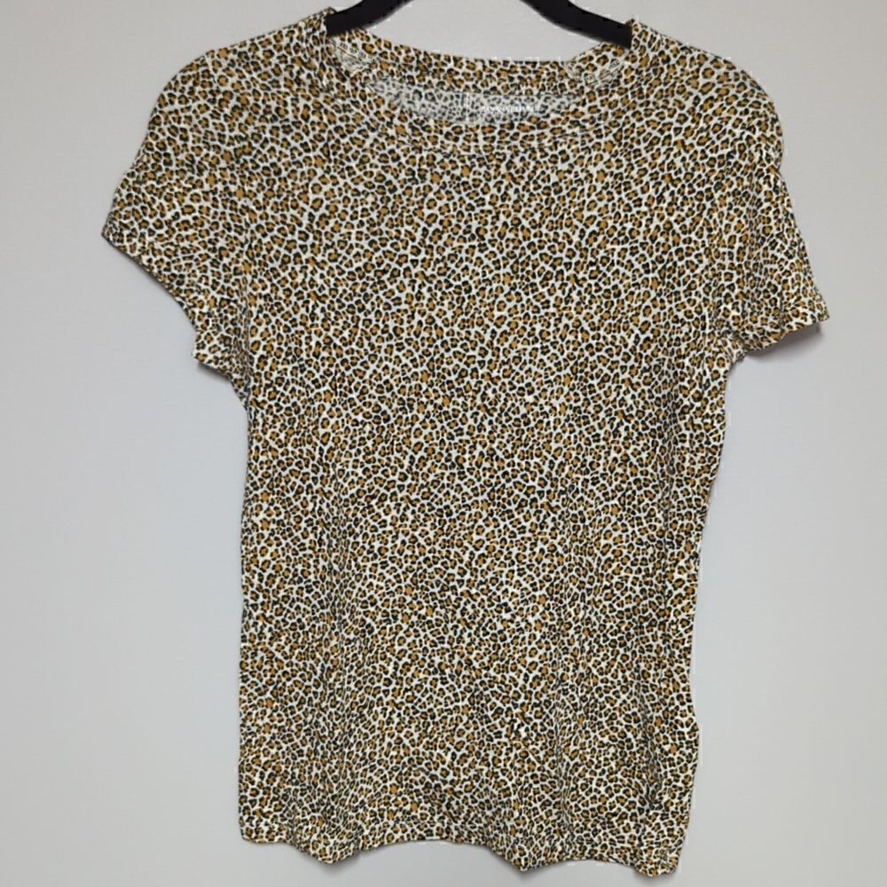 Banana Republic Leopard Print Short Sleeve Shirt